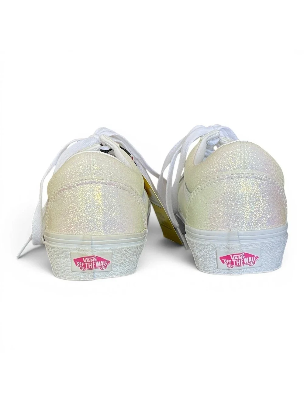 VANS Old Skool UV Glitter White/Pink Shoes Women Size 7 BNIB